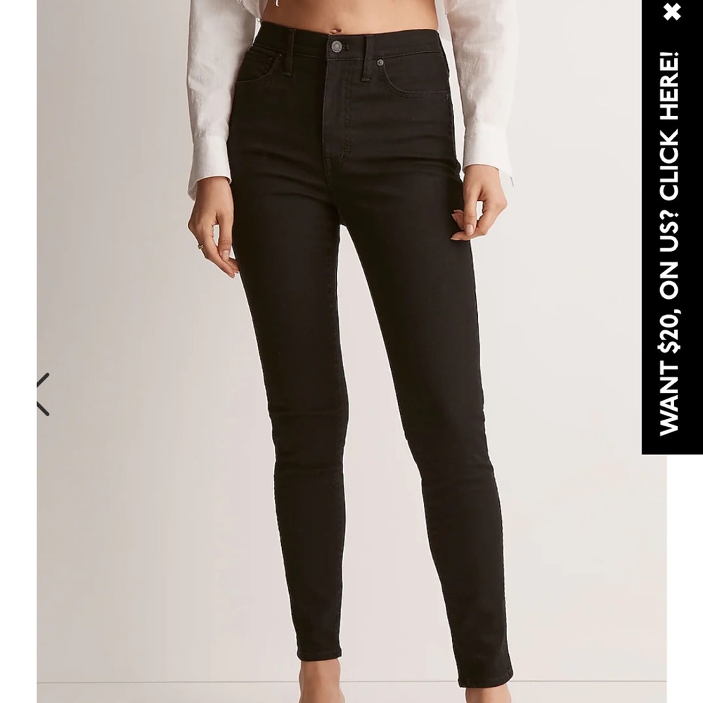 Madewell 9” high rise skinny jean size 28 in black